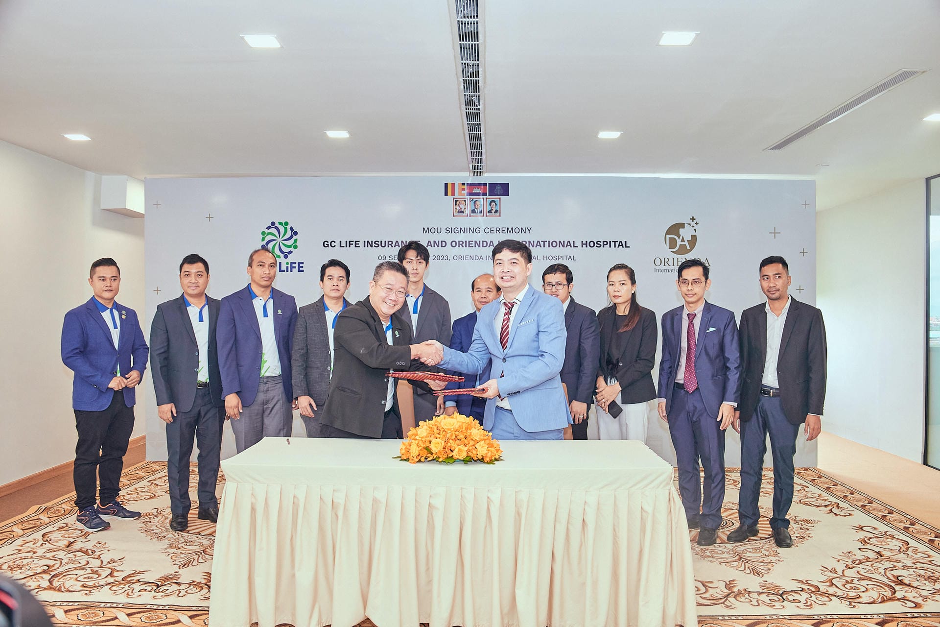 ពិធីចុះហត្ថលេខាជាផ្លូវការលើកិច្ចព្រមព្រៀងជាដៃគូសហការរវាង GC Life និង មន្ទីរពេទ្យអន្តរជាតិ Orienda